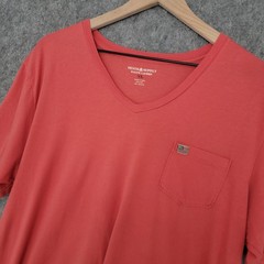 Denim & Supply Ralph Lauren Shirt Mens XL Red Orange V-Neck Pocket Cotton Flag