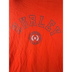 Hurley Mens Red Athletic Dept Graphic T-Shirt Large Short Sleeve Crew Neck