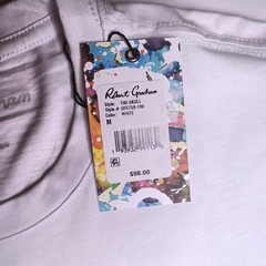 ROBERT GRAHAM Tiki Skull T-Shirt Men M White OF5759-100 Graphic Cotton Tee