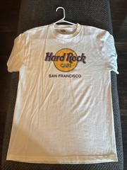 Vintage Hard Rock Cafe T Shirt Mens Large White San Francisco USA EUC