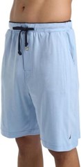 Nautica Men’s Soft Knit Elastic Waistband Sleep Lounge Short Large, Navy