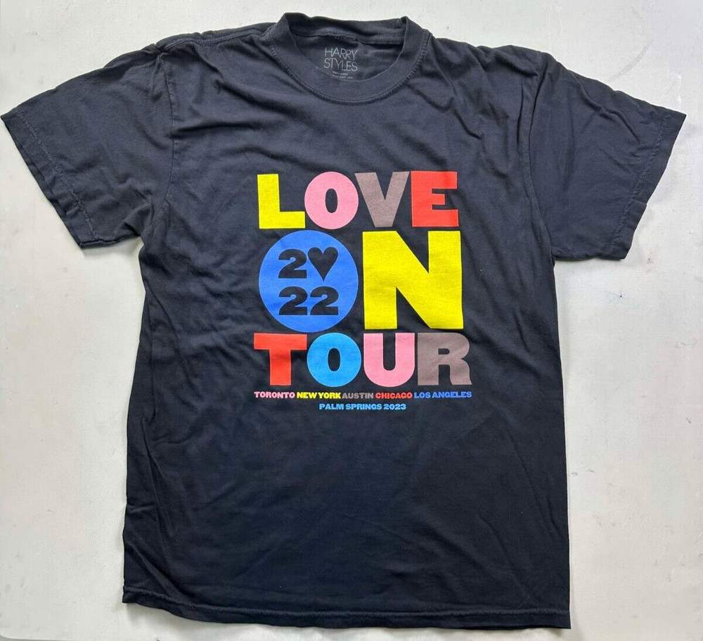 Harry Styles Love On Tour Concert 2022 T-Shirt Black Official Merch New
