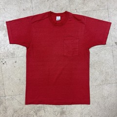 Bvd Pocket T Shirt 90s USA Vtg Large Faded Red Basic Blank Tee Single Stitch