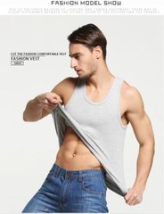 3Pcs Camiseta Sin Mangas De Algodón Para Hombres Chaleco Muscular Ropa Interior