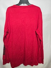Timberland Mens Red Stack Graphic Logo Regular Fit Long Sleeve T-Shirt Size L
