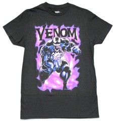 Venom New Adult T-Shirt – Pink & Purple Standing Under Graffiti Name