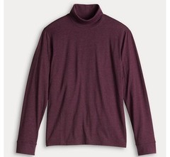 Apt. 9 Premier Flex Long Sleeve Mock Turtleneck Shirt Men’s Sz Large Maroon New
