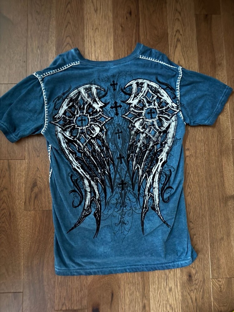 Affliction x Raw State Y2K Tee with Contrast Stitching