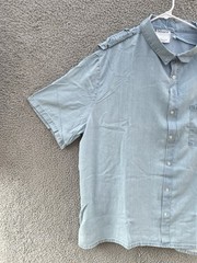 New W/ Tags Silverts Adaptive Clothing Denim Shirt Sz 3XL Open Back Easy On