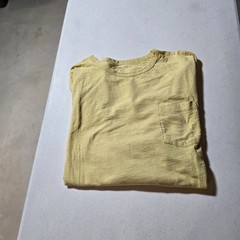 Claiborne Mens Pocket Tee Shirt 2XLT Yellow Nice Shirt !