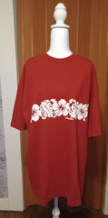 Red Hawaii T shirt with flowers XL NWOT 100% Cotton