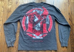 Evil Vice T-Shirt Mens Size Medium Long Sleeve Double Sided USA Made Faded