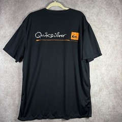Quiksilver T-Shirt Mens XXXL Black Waterman Performance Bamboo Charcoal Surfer