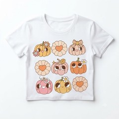 Vintage Floral Pumpkins T-shirt, Retro Pumpkin T-shirt, Halloween Cute Shirt