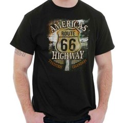 Route 66 Truck Driver Gifts Semi Trucking Womens or Mens Crewneck T Shirt Tee