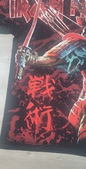 Iron Maiden tshirt All Over Print Eddie the Head Samurai Modern Boot Cut Tag