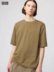 UNIQLO U AIRism Cotton Oversized Crew Neck Half-Sleeve T-Shirt XXS-3XL US/EUsize