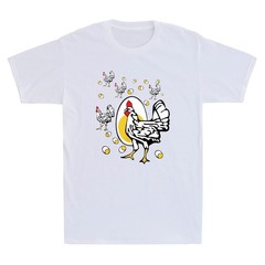Roseanne Chicken Funny Cock With Eggs Graphic Novelty Men’s Short Sleeve T-Shirt