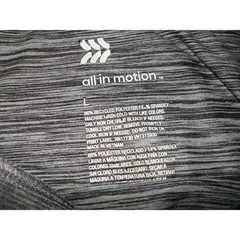 All in Motion Performance Workout Shirt Mens Large Space Dye Gray Orange 2 Pack
