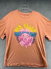 Van Halen Live 1982 Tour Tee Mens L Distressed Band T-Shirt Concert Vintage Look