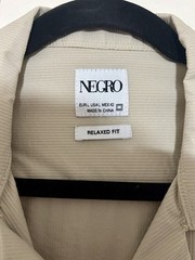 Negro Jeans Relaxed Fit Button Up Shirt Khaki Beige Men’s Large
