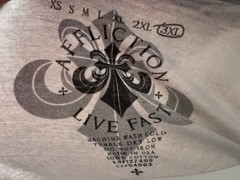 AFFLICTION Live Fast Y2K Gray & Black “Victory” T-Shirt Men’s Sz 3XL Distressed