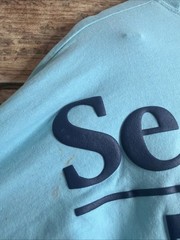FLAW-SeaWorld Rescue Sweatshirt Mens Large Gradient Blue Marine Animal Graphic