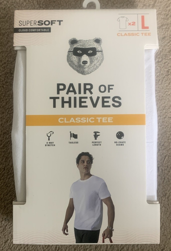 2 Pair Of Thieves Classic Tee Super Soft – Size Large