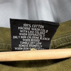 WT02 Mens T Shirt Washed Olive Green Cotton Oversized Size Large