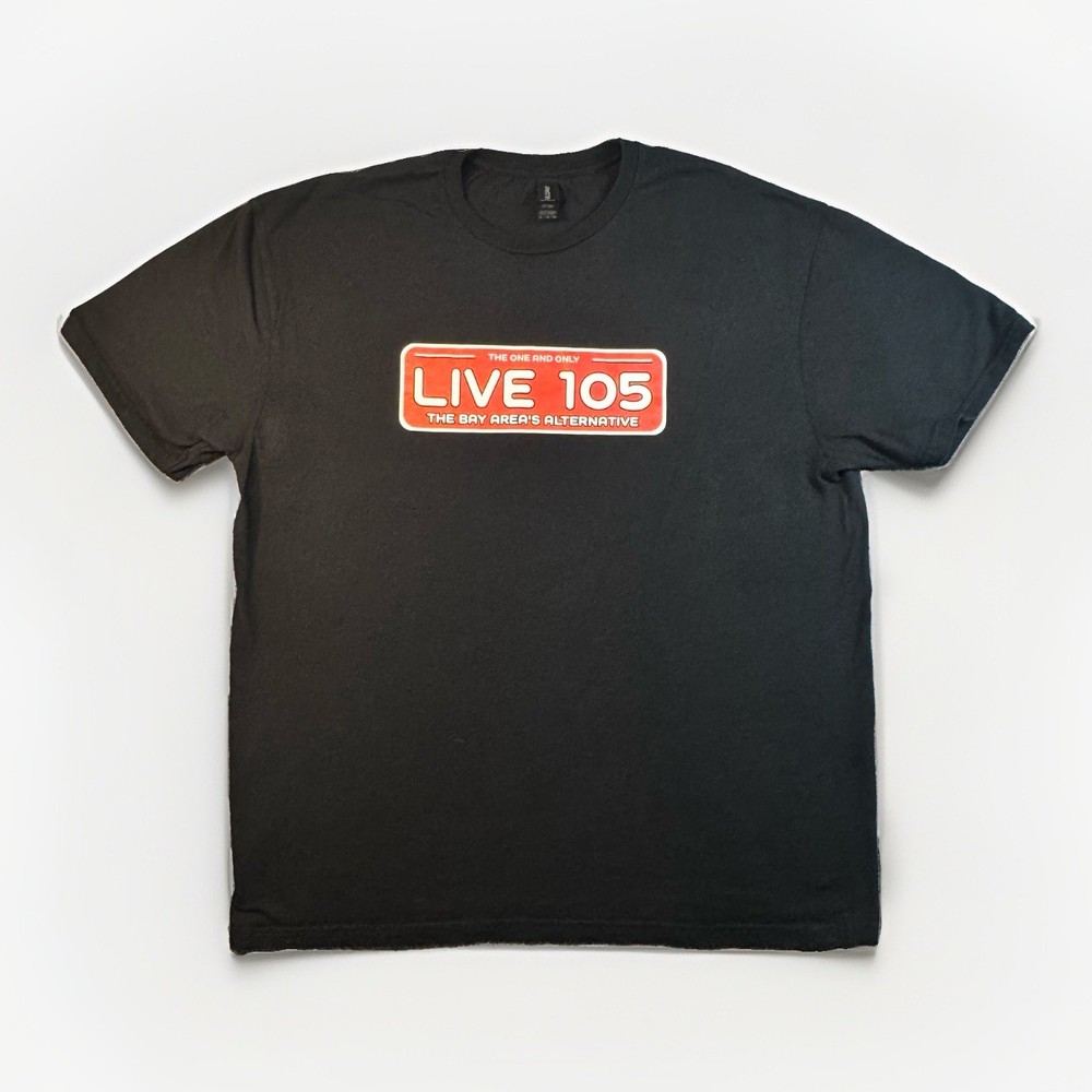 Live 105 Bay Area’s Alternative Black Graphic T-Shirt Men’s XL Gildan Softstyle