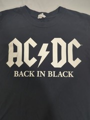 AC/DC BACK IN BLACK ROCK OR BUST AMERICAN TOUR 2016 BLACK T-SHIRT MEDIUM