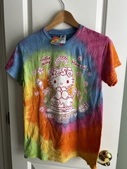 Hello Kitty Hawaii 50th Anniversary Tie Dye Shirt Unisex Small Exclusive NWT