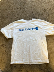 Carhartt Men’s T-Shirt Short Sleeve XL White Loose Fit Crew Neck Logo
