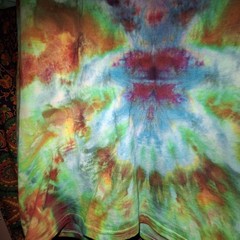 Quality Handmade Tie-dyed T Shirt 100% Cotton Unisex Large “Psychedelic Bloom!”