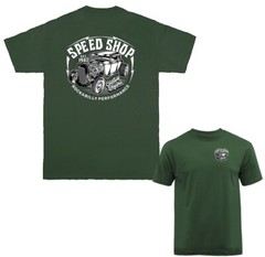 Speed Shop Hot Rod Garage Classic Vintage Car Automobile Graphic T-shirt