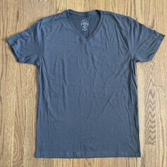 True Classic Premium Quality * V NECK * Tee T Shirt CARBON GRAY Men’s LARGE L