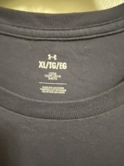 Under Armour Mens Dark Gray Freedom Tee T Shirt XL 46” Pink & Blue Graphic