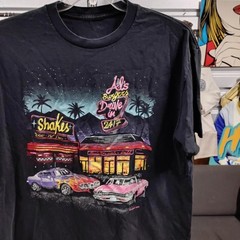 Vintage 1984 J. Galt Men’s Size XL Hot Rod Al’s Burgers LA Graphic T Shirt A274e