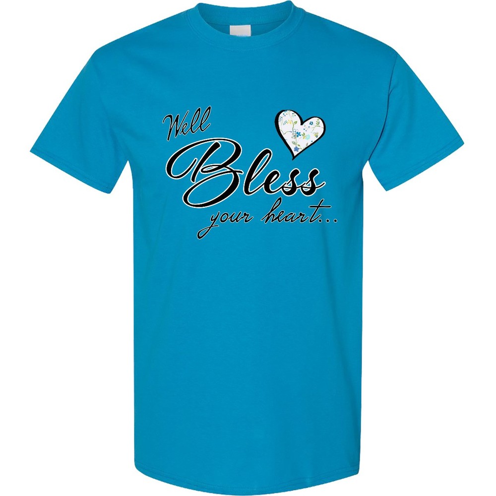 Inktastic Well Bless Your Heart With Calico Print T-Shirt Mothers Day Mama Sass