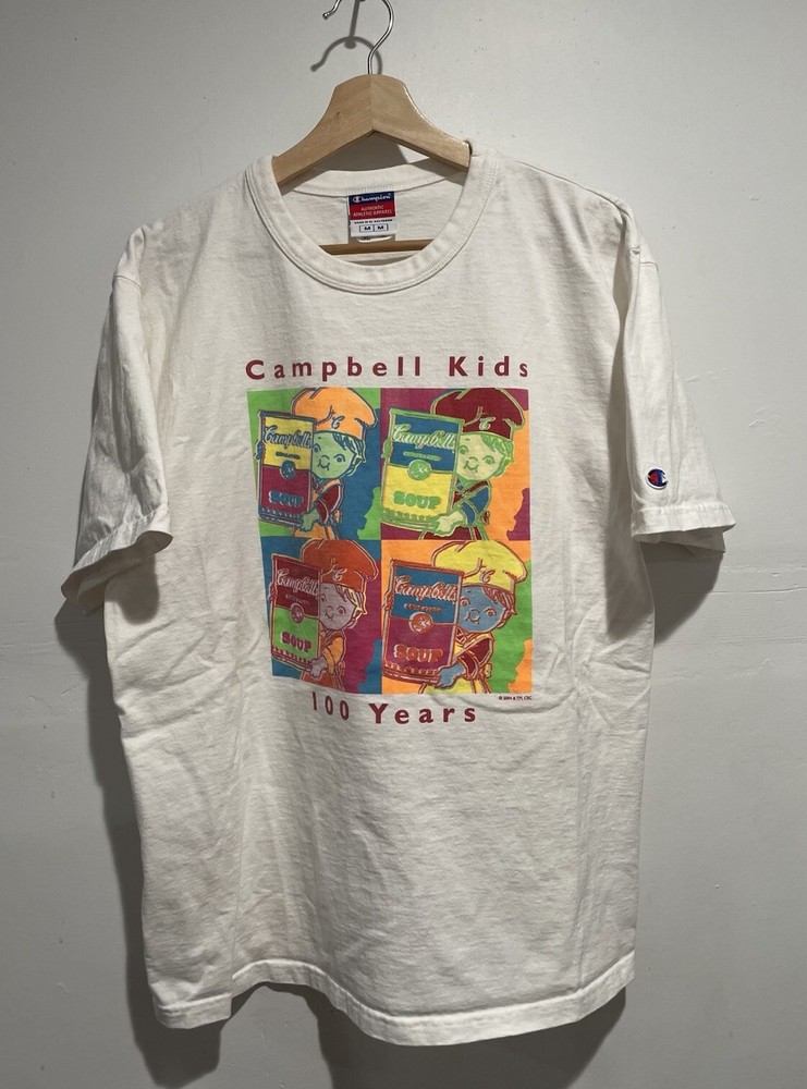 VINTAGE ANDY WARHOL CAMPBELL’S POP ART T SHIRT M – ROY LICHTENSTEIN KEITH HARING