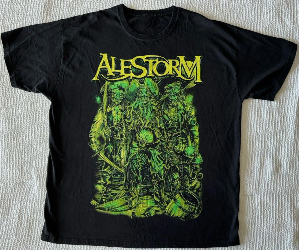 Hot Take No Prisoners Alestorm Metal Band Gif Funny Black Full Size T-Shirt DM76