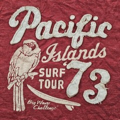 Pacific Islands Surf Tour Old Navy Red Short Sleeve Tri-Blend T-Shirt Men’s S