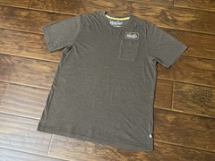 Howler Brothers Mens Brown Crew Pocket T-Shirt Short Sleeve Size L