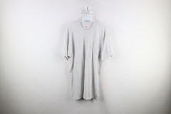 Vintage 90s Streetwear Mens XL Blank Short Sleeve Pocket T-Shirt Heather Gray
