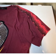 Eternity BC/AD shirt Red 2XL NWOT Faux Snake Skin Sleeves