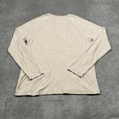 Faherty Cloud Cotton Henley Shirt Mens Medium Tan Long Sleeve Pima Cotton Modal