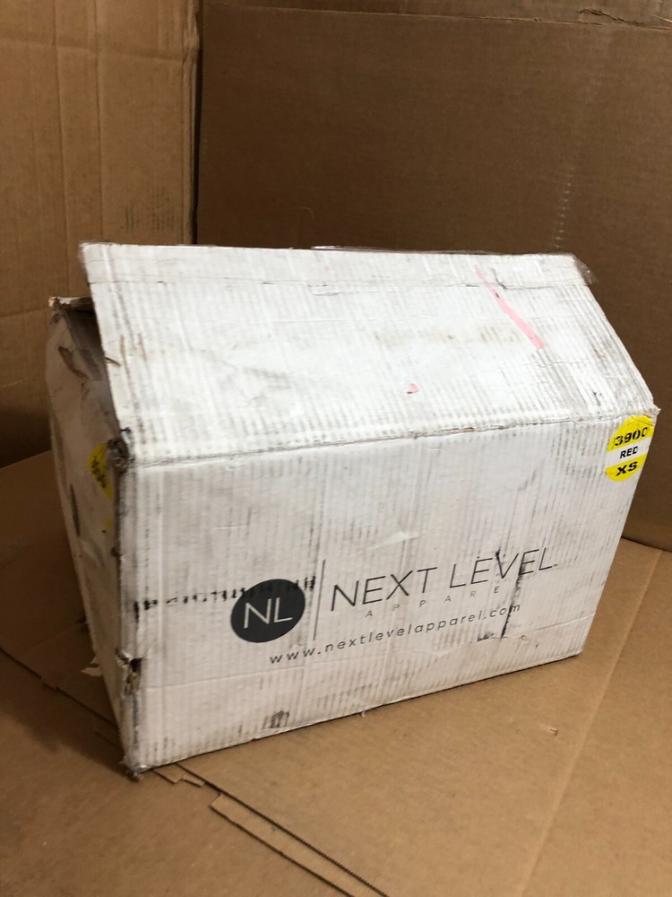 Next Level Apparel Unisex Shirt Crew Neck Blank Red T-Shirt 3900 XS Box of 72 ~