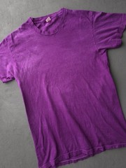 Vintage 1980s Hanes Purple Cotton Crewneck T-shirt Dyed Faded USA Made M