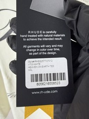 Rhude Heaven on Earth Graphic Tee XXL NWT Vintage White Made in USA Relaxed Fit