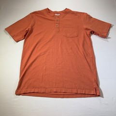 Duluth Trading Co Short Sleeve Pocket Longtail Tee Rust Orange Size Medium